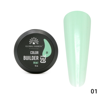 Гель для моделювання нігтів 15 гр, Color Builder Gel 01-Mint