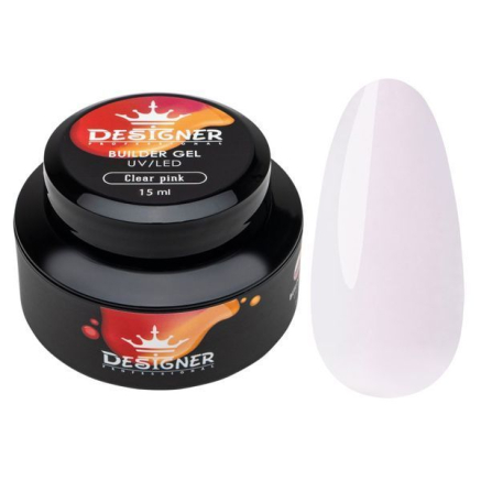 Strong Builder Gel 15 мл., Designer (Моделюючий гель), Clear Pink №2