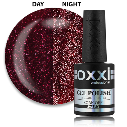 Гель-лак Oxxi Professional Disco Boom 011 бордовый светоотражающий 10 мл (2100994257676)