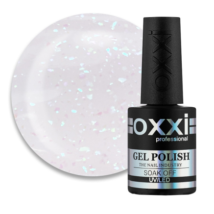 База камуфлирующая для гель-лака Oxxi Professional Sharm Cover Base Coat 002 прозрачно-молочный с брюзово-мятными шиммерами. 10 мл (2100994298808)