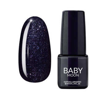 Гель-лак Baby Moon Midnight 008 чорний з блискітками. 6 мл (5908254000331)