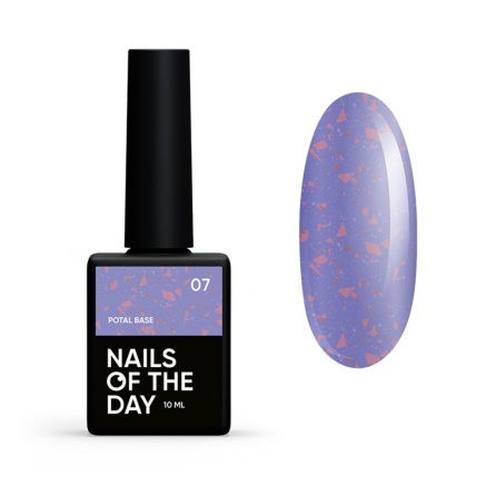 База камуфлююча Nails Of The Day Potal Base 07. ліловий з мідною поталлю. 10 мл (4825547640122)