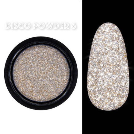 Disco powder №6 - Світловідбивна втирка Designer - Жовта