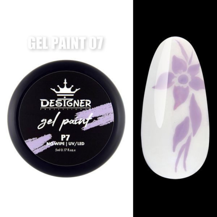 Gel Paint P7 (Бузковий) 5 мл. - Гель фарба Designer