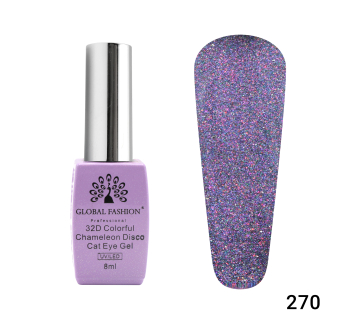Гель лак котяче око 32D Chameleon Disco 8 мл, 270