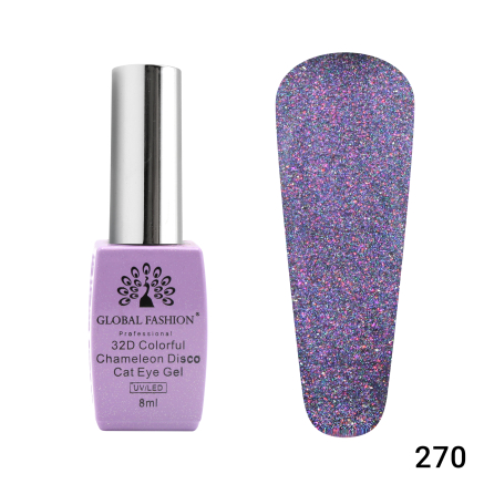 Гель лак котяче око 32D Chameleon Disco 8 мл, 270