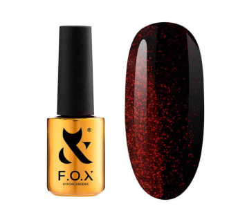 Гель-лак F.O.X Party 011 спелая черешня с блестками. 7 мл (2100994298013)