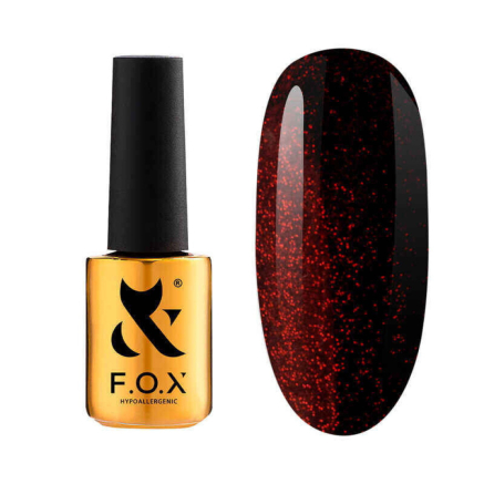 Гель-лак F.O.X Party 011 стигла черешня з блискітками. 7 мл (2100994298013)