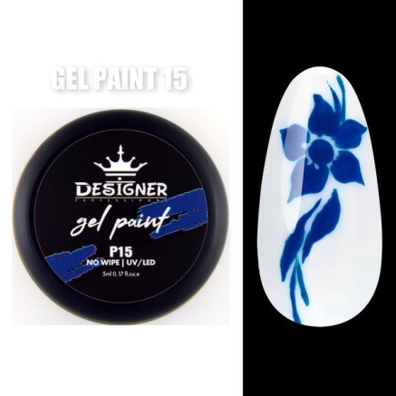 Gel Paint P15 (Синій) 5 мл. - Гель фарба Designer