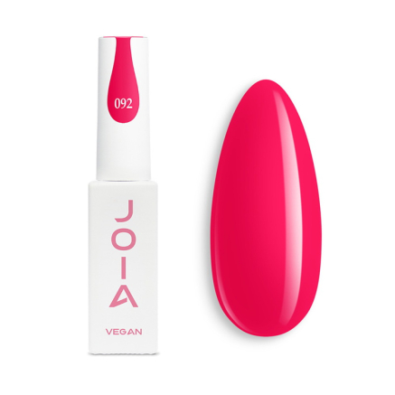 Гель-лак JOIA vegan 092 насичений багряно-рожевий 6 мл (4820259341596)