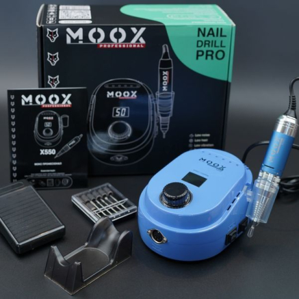 Фрезер Мокс X550 (Sky Blue) на 50 000 об/хв. та 70W. для манікюру та педикюру