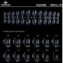Fast gel tips №1 (Square, small size) - Гелеві типси Designer