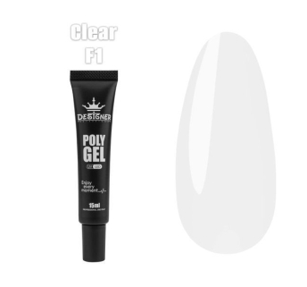 Полігель (15 мл.) Designer F1 Clear