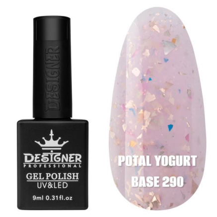 Кольорова база Potal yogurt base 290 Designer (9 мл.) - з кольоровою поталлю