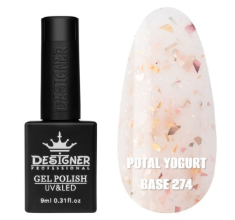Кольорова база Potal yogurt base 274 Designer (9 мл.) - з кольоровою поталлю