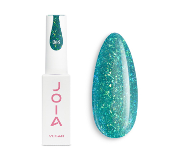Гель-лак JOIA vegan 068 светоотражающий бирюзово-зеленый с шиммерами 6 мл (4820259340926)