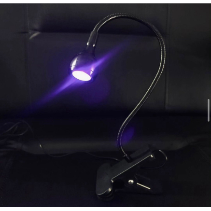 LED лампа-фонарик на прищепке, гибкая с USB-разъемом, 3V/5V, черная