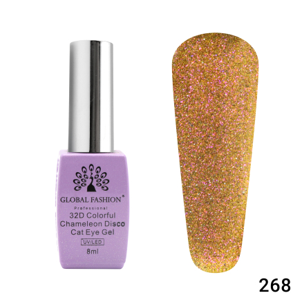 Гель лак котяче око 32D Chameleon Disco 8 мл, 268