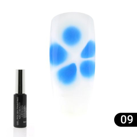 Гель лак Flowers Global Fashion, з ефектом розтікання (по мокрому), 8 мл 09