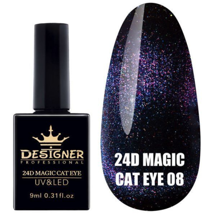Гель-лак 24D Magic Cat Eye №08, 9 мл., Designer (Котяче око)