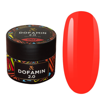 База неоновая цветная F.O.X Base Dofamin 2.0 007. кораллово-красный неон. 10 мл (2100994290284)