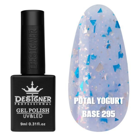 Кольорова база Potal yogurt base 295 Designer (9 мл.) - з кольоровою поталлю