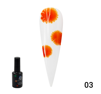Гель лак Flowers Ball Global Fashion, з ефектом розтікання (по мокрому), 10 мл 03