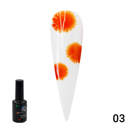 Гель лак Flowers Ball Global Fashion, з ефектом розтікання (по мокрому), 10 мл 03