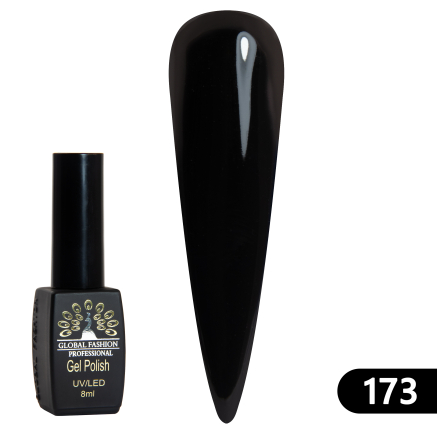 Гель лак BLACK ELITE 173 (black), Global Fashion 8 мл