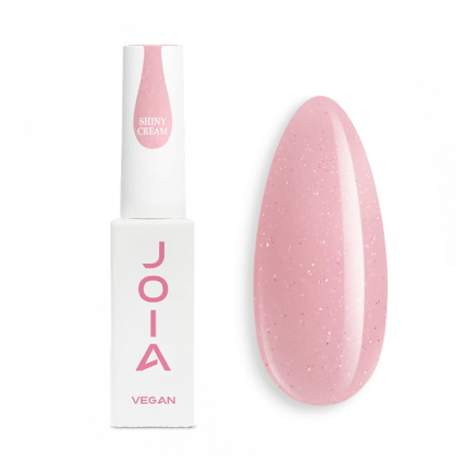 База камуфлирующая для гель-лака JOIA vegan BB Сream Base Shiny Cream светло-розовый с блестками 8 мл (4820259342258)