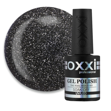 Гель-лак Oxxi Professional 279 черный с переливающимися шиммерами. 10 мл (2000994199429)