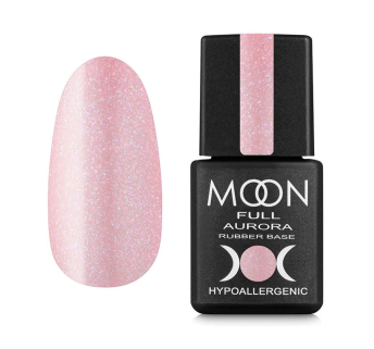 База каучуковая Moon Full Aurora 2005. розовый с мелким шиммером. 8 мл (5905123014895)