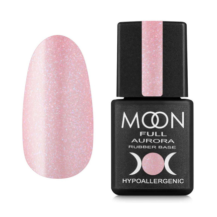 База каучуковая Moon Full Aurora 2005. розовый с мелким шиммером. 8 мл (5905123014895)