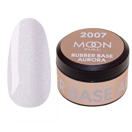 База каучуковая Moon Full Aurora 2007. молочно-розовый с мелким шиммером. 15 мл (5905123016646)