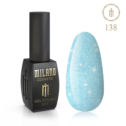 Гель лак MILANO 8 мл № 138 (Эпсолит шайн)