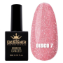 Світловідбивний гель-лак №7 (Рожевий), 9 мл. - Disco gel polish Designer