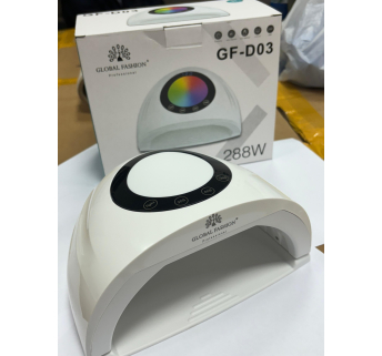 Лампа для ногтей Led/uv 288W с дисплеем, Global Fashion, GF-D03, white