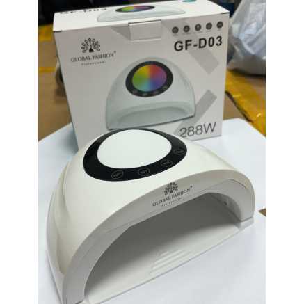 Лампа для нігтів Led/uv 288W з дисплеєм, Global Fashion, GF-D03, white