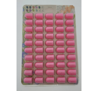 Ковпачки абразиву для педикюру (на планшетці), 16*25 мм, #100, pink 50 шт