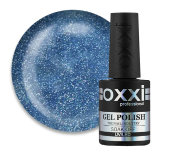 Гель-лак Oxxi Professional 202 сине-бирюзовый с насыщенными голографическими блестками. 10 мл (2000006198822)