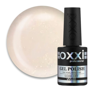 Гель-лак Oxxi Professional 338 молочный беж с серебристыми шиммерами. 10 мл (2100994233175)
