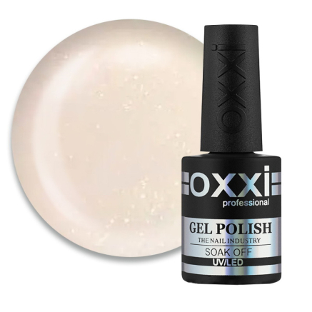 Гель-лак Oxxi Professional 338. молочний беж з сріблястими шимерами. 10 мл (2100994233175)