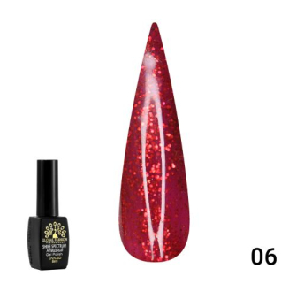 Гель лак Shine Spectrum Red diamond 06