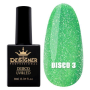 Світловідбивний гель-лак №3 (Зелений), 9 мл. - Disco gel polish Designer