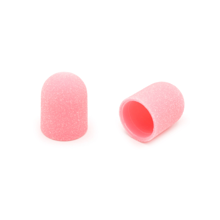 Ковпачки абразиву для педикюру (у пакеті), 16*25 мм, #100, pink 100 шт