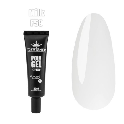 Полігель Milk F59 (30 мл.) Designer