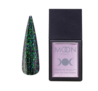 Топ для гель-лака без липкого слоя Moon Full Amazing Top Shimmer SH12 с зелено-розово-голубым глиттером и слюдой 12 мл (5905123021633)