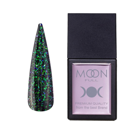 Топ для гель-лака без липкого слоя Moon Full Amazing Top Shimmer SH12 с зелено-розово-голубым глиттером и слюдой 12 мл (5905123021633)