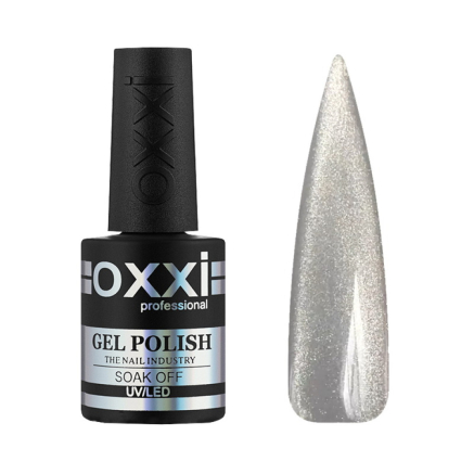 Гель-лак Oxxi Professional Crystal Cat 004 срібло з шимером 10 мл (2100994317677)
