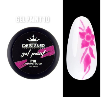 Gel Paint P10 (Неоновий рожевий) 5 мл. - Гель фарба Designer